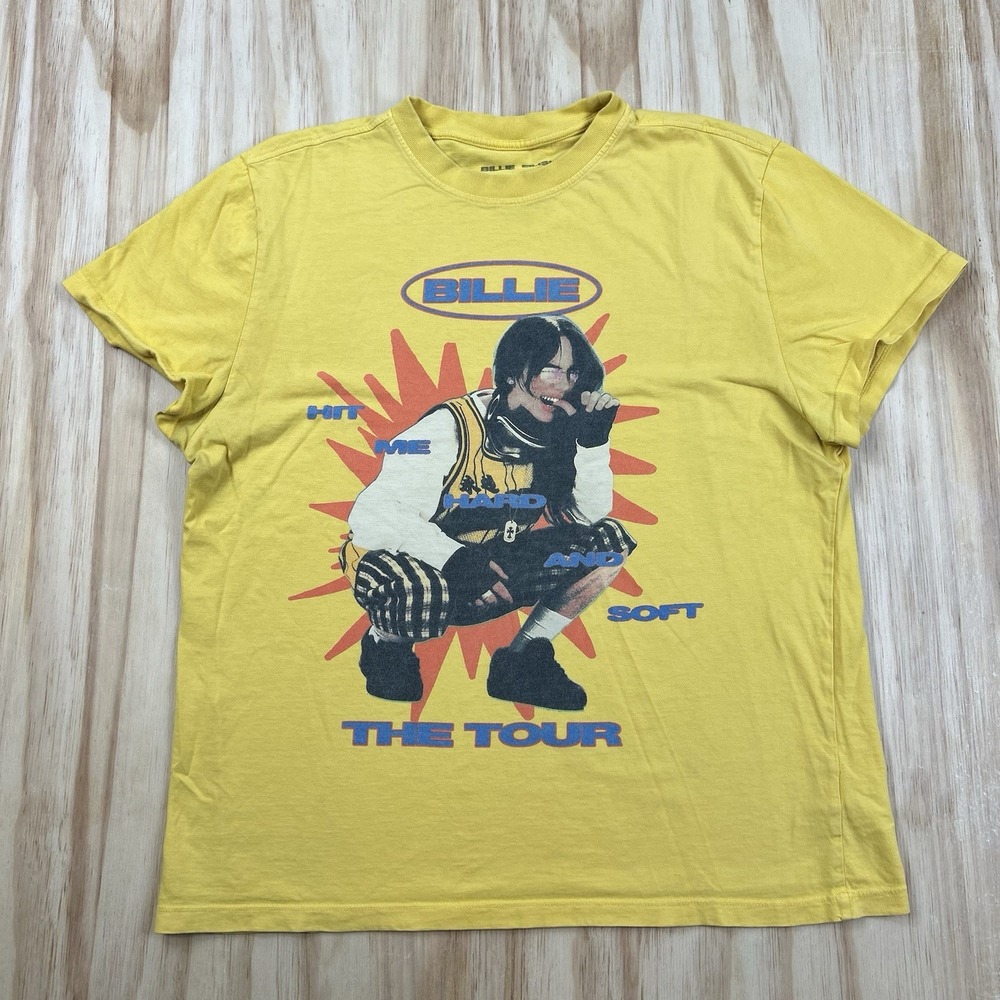 Billie Eilish Hit Me Hard And Soft Tour 2024 2025 Womens M Yellow T-Shirt